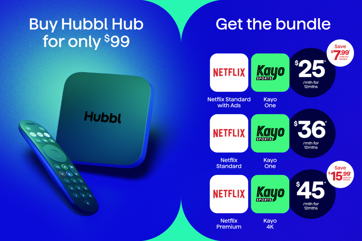 Netflix Kayo bundle on Hubbl