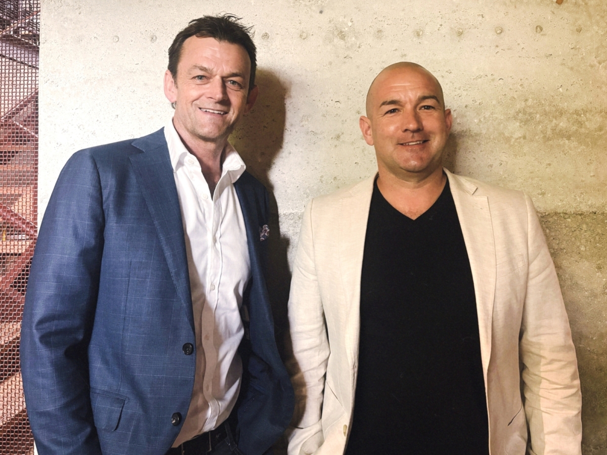 L Adam Gilchrist R Foxtel Media CEO Mark Frain